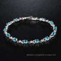 Simple Fashion Bracelet Jewelry Delicate Zircon Silver Plating Copper Charm Bracelet